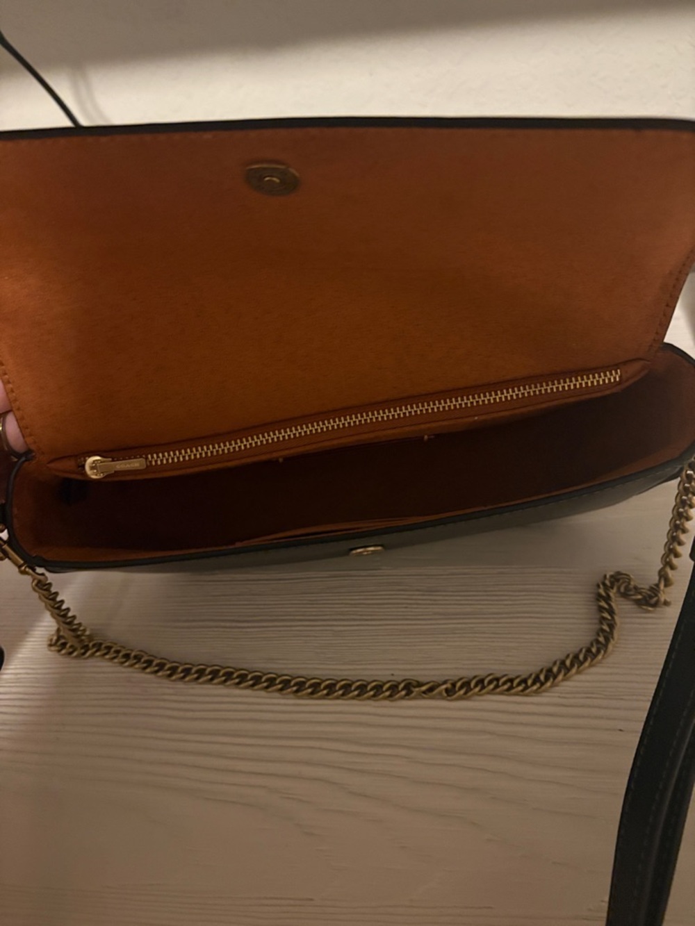 Coach Black Leather Shoulder Bag with Gold Hardware - Picture 2 of 3